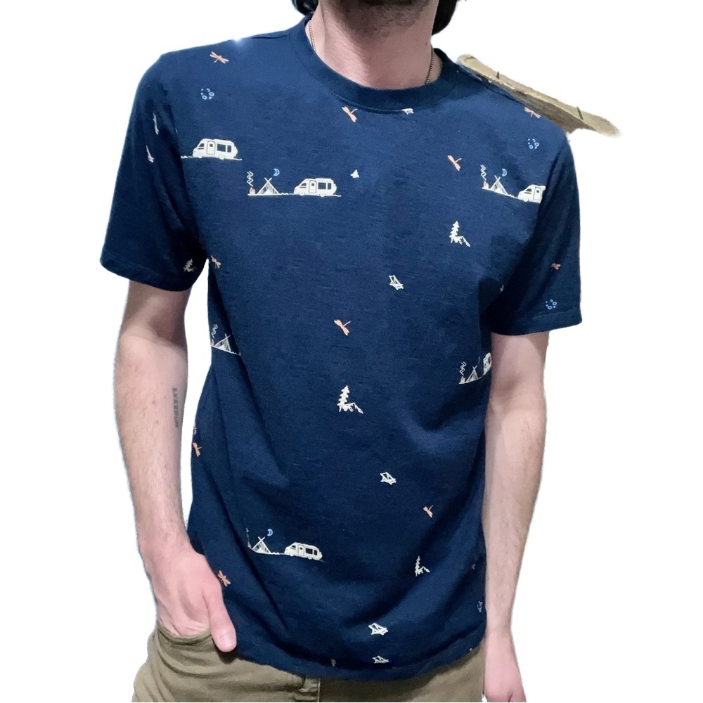 Urban Ranger Mens Navy Short Sleeve Graphic Print Camping T-Shirt Size X-Large
